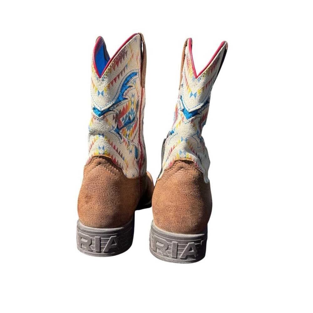 Ariat San Angelo Ventek Square Toe Cowboy Boot Youth Boy Girl Size 6 - Picture 3 of 6